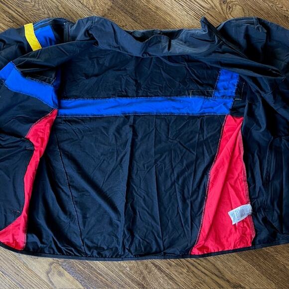Adidas Windbreaker Retro Style Track Jacket Mens 2XL Color Block Zip Up Trefoil - Picture 4 of 11